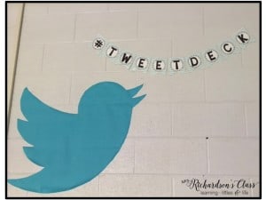 This Tweetdeck in a teal and white classroom is perfect for students to display their learning or any questions they might have about topics! Also it is perfect for classroom shout outs!