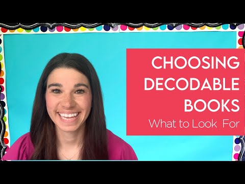 How To Choose Decodable Books