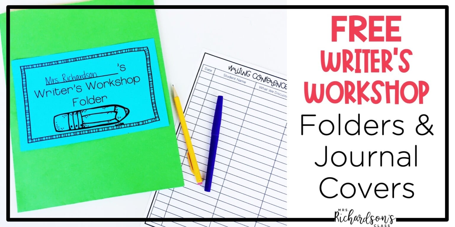 Free Writer's Workshop Folders and Journals Covers