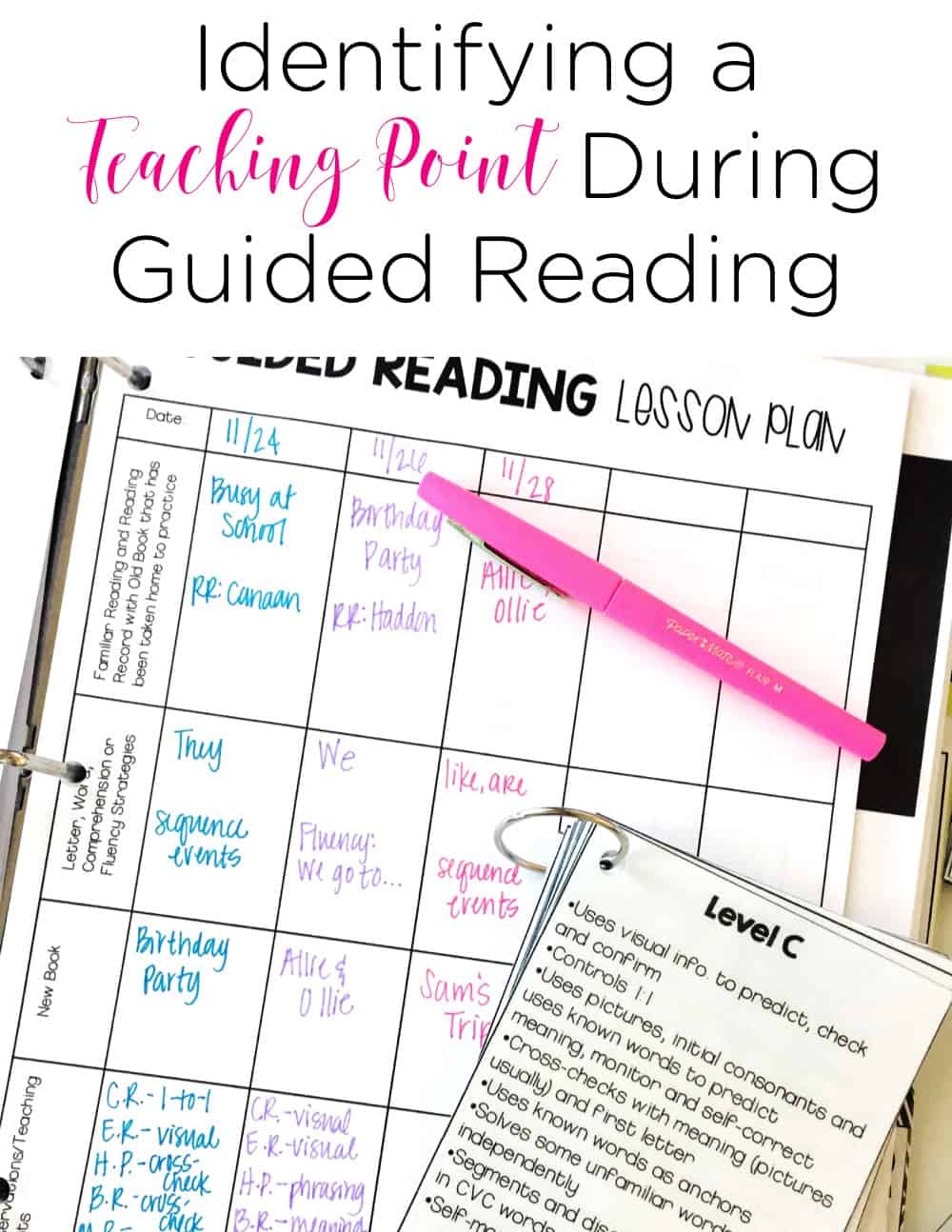 Identifying a Teaching Point During Guided Reading - Mrs