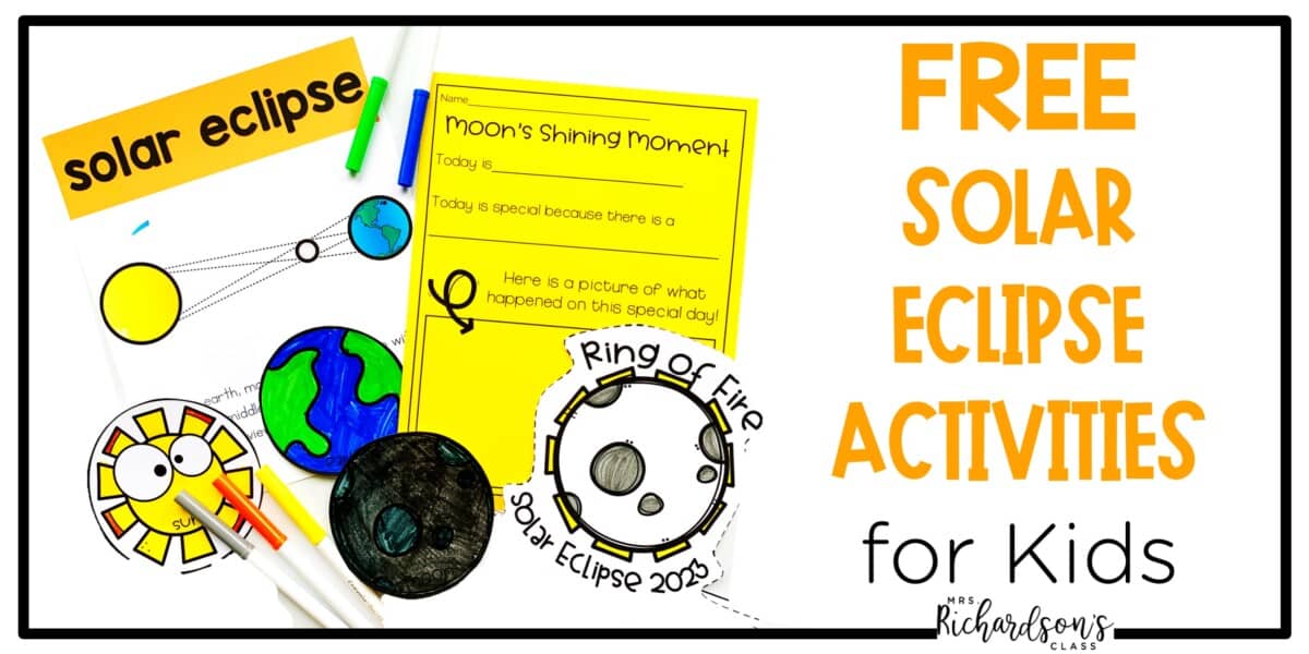 Solar Eclipse Activities for Primary Learners - Mrs. Richardson's Class