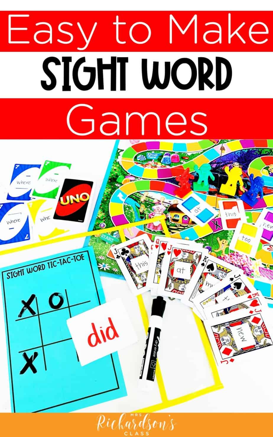 Quick and Simple Ways to Make Fun Sight Word Games