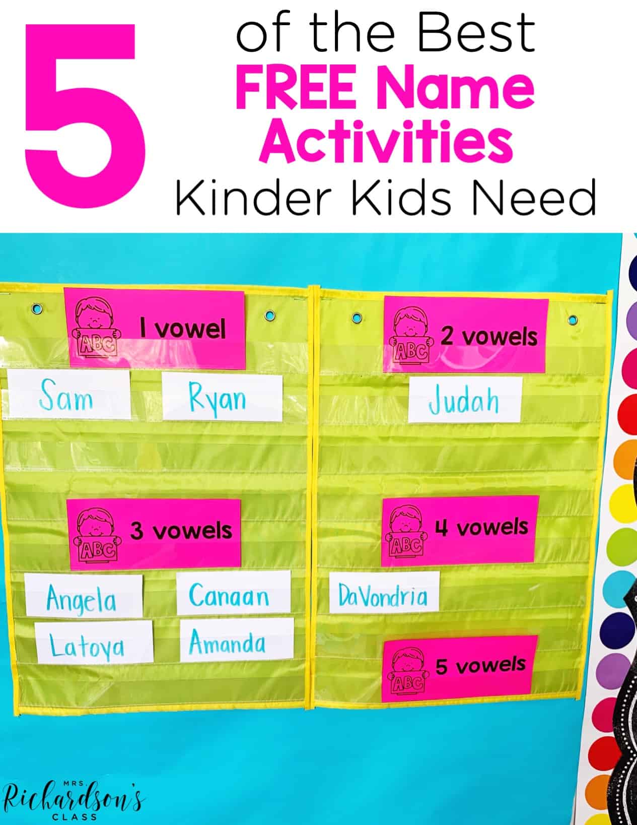 5 of the Best FREE Name Activities Kinder Kids Need