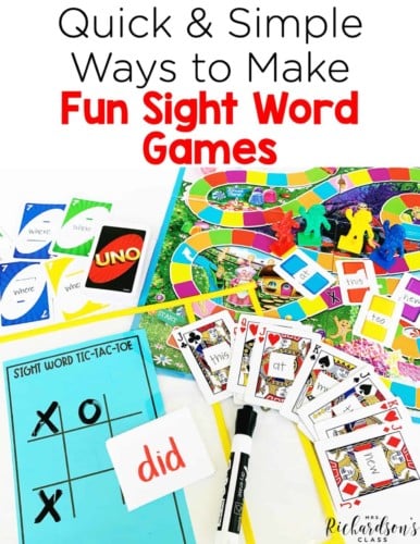 Quick and Simple Ways to Make Fun Sight Word Games