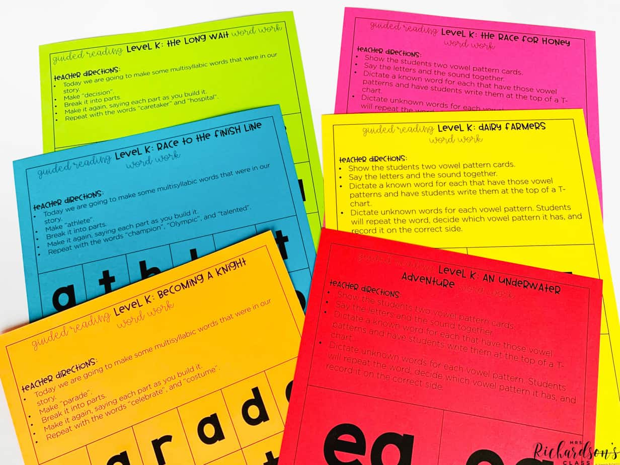 Guided Reading Level K Books and Lesson Plans to Advance Readers