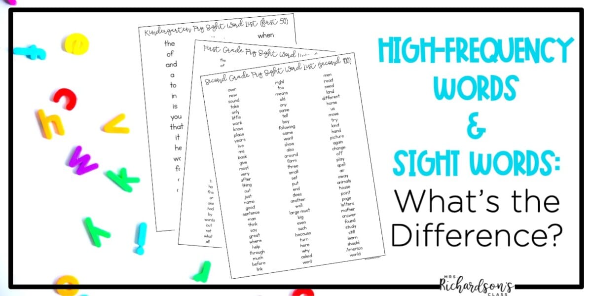 Sight Words And High-Frequency Words: What's The Difference?