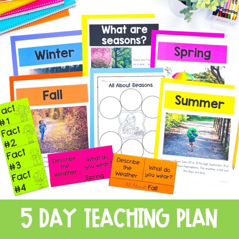 Exploring Seasons Unit: Season Cycle, Sort, and Plants and Animals in ...