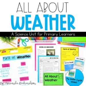 Weather Unit: Weather Tools, Weather Chart, Water Cycle, and Seasons ...