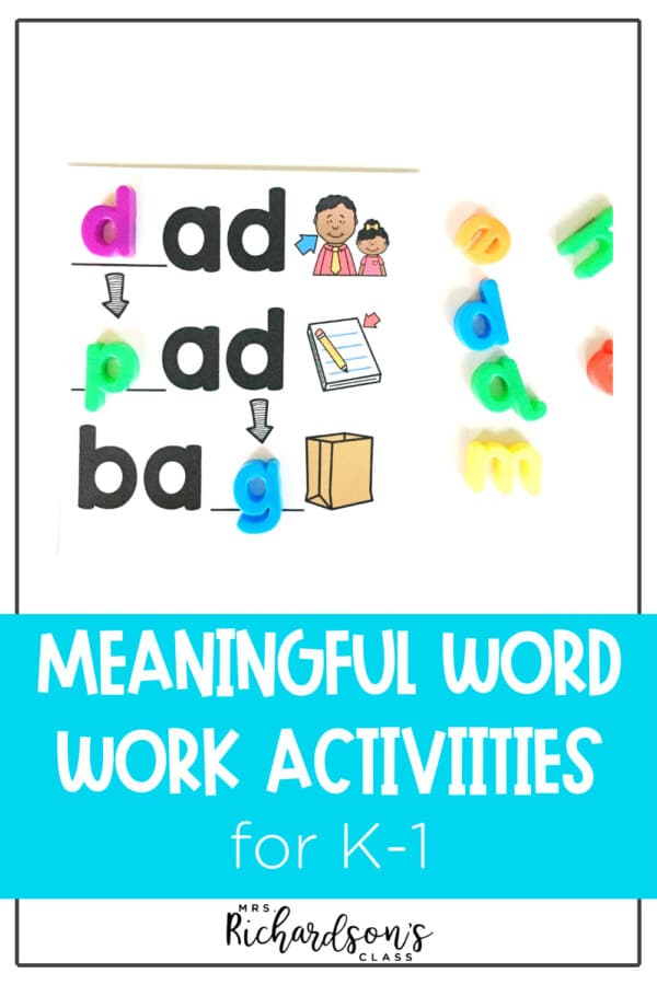 Tackling Word Work Activities in the Kinder and First Grade Classrooms