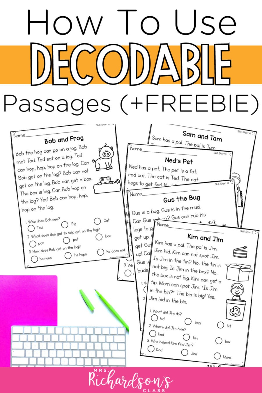 FREE Decodable Passages for Guided Reading to Boost Readers