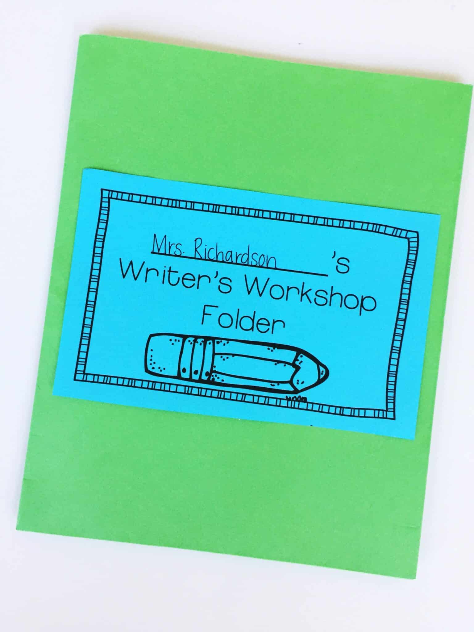 Free Writer's Workshop Folders And Journals Covers