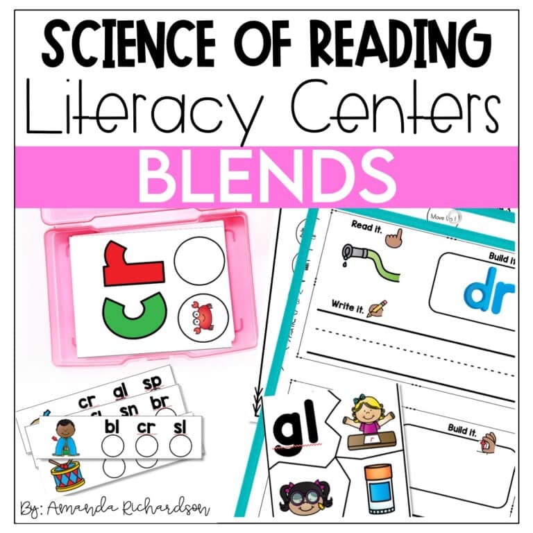 Blends for Science of Reading Literacy Centers | Beginning Blends ...