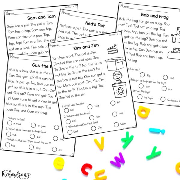 FREE Decodable Reading Passages - Mrs. Richardson's Class