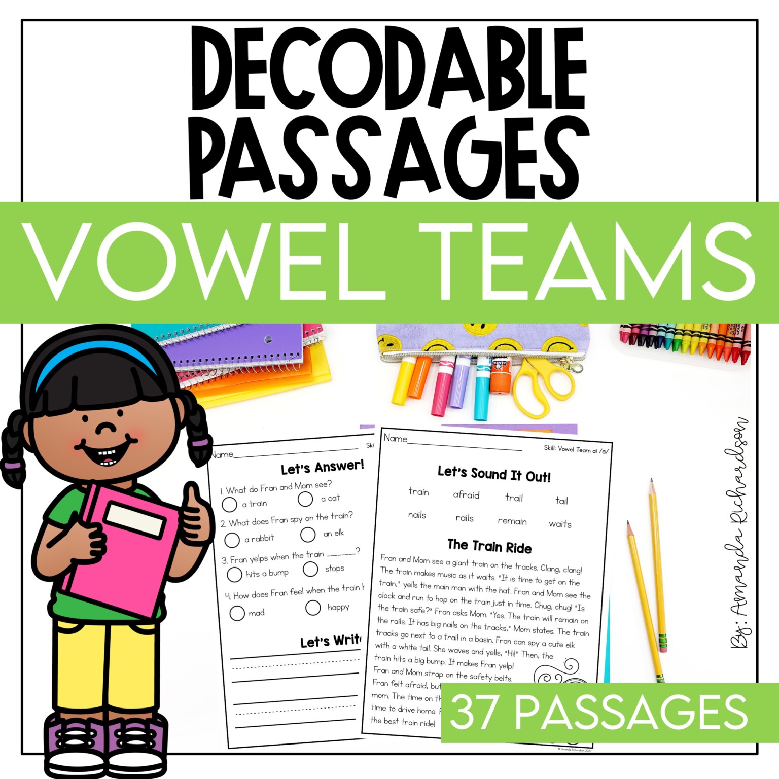 Vowel Team Decodable Passages With Comprehension Vowel Team Reading