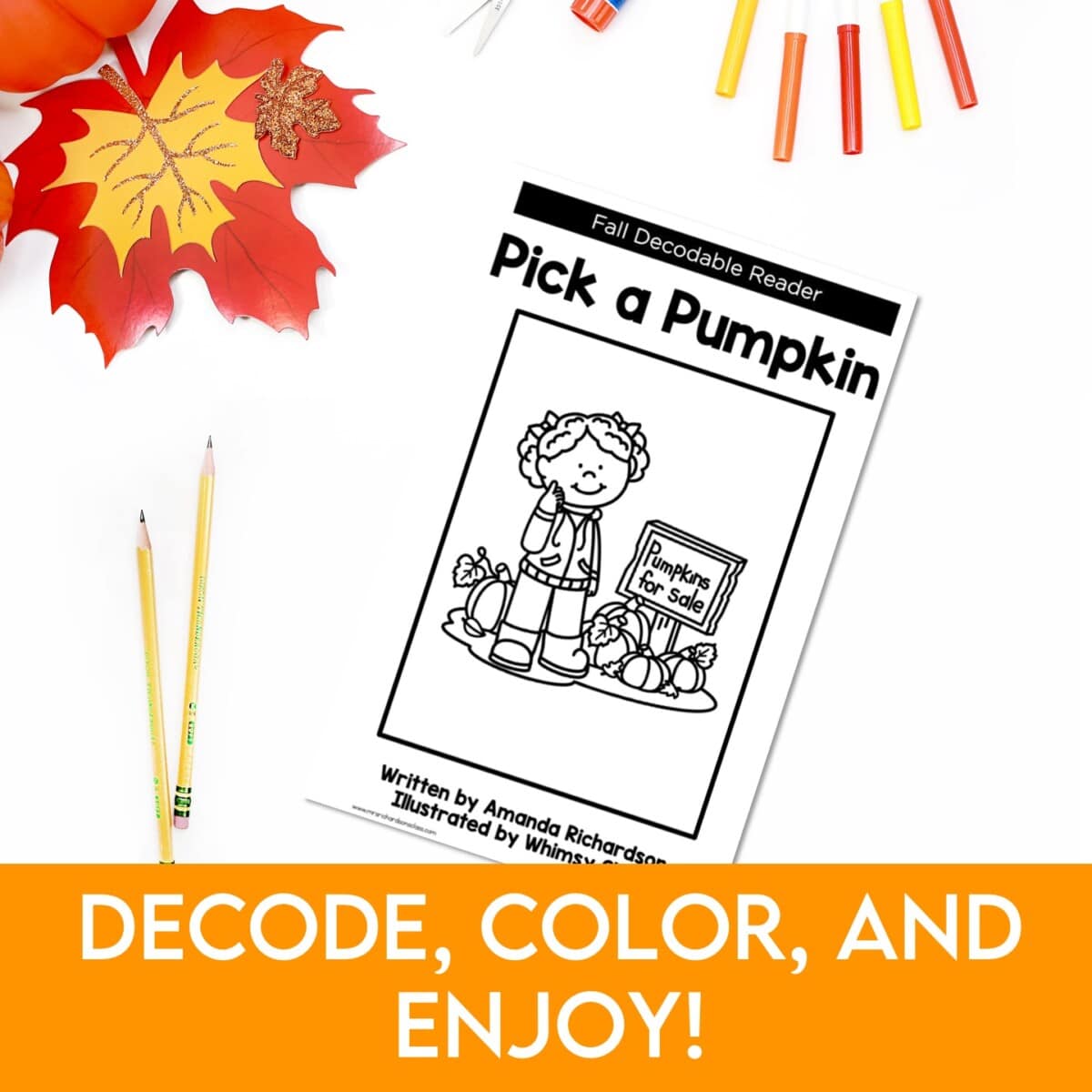 Pumpkin Decodable Book, Halloween Decodable Reader Kindergarten & 1st Grade - Image 2