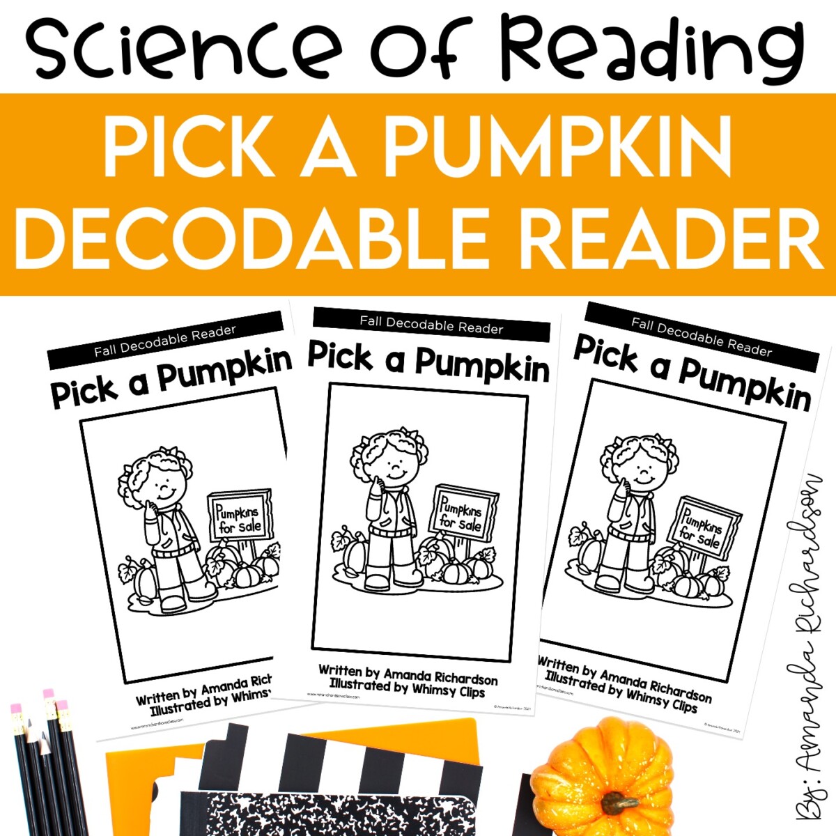 Pumpkin Decodable Book, Halloween Decodable Reader Kindergarten & 1st Grade