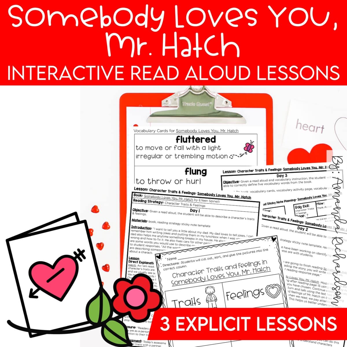 Somebody Loves You Mr. Hatch Read Aloud & Activities Character Traits Activities